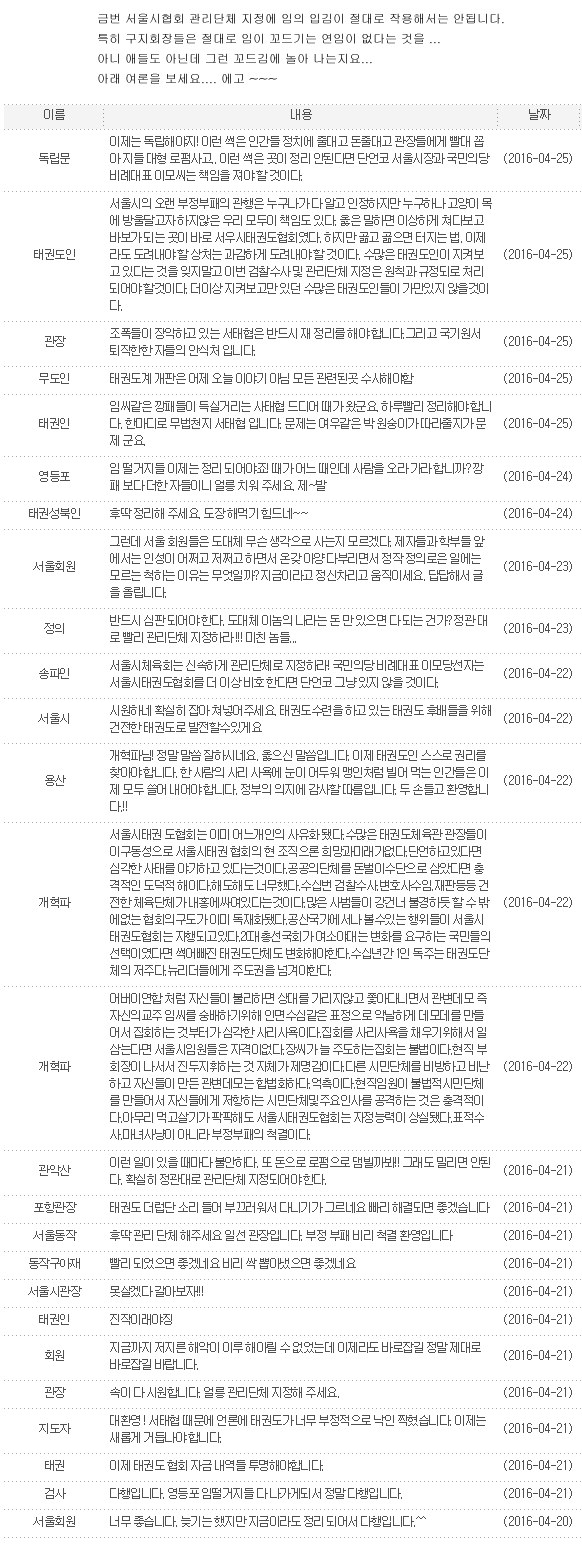 20160422_서울시태권도협회에서관리단체지정을막으려고하는데모는어불성설_여론.gif